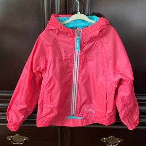 LL Bean girls rain jacket
